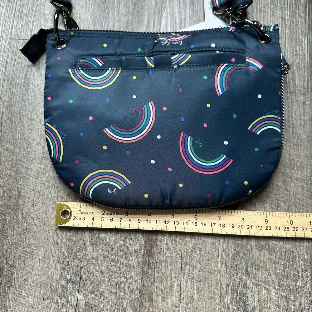 NEW Lug Swivel‎ Convertible Crossbody Bag Brushed Color: Rainbow Navy WITH TAGS